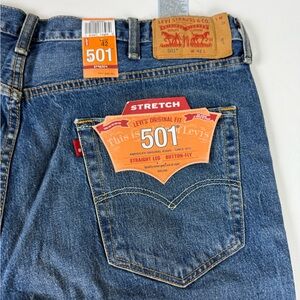 Levi’s Levi Strauss #501 Straight Leg Button Fly Stretch Denim Jean Shorts NWT